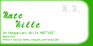 mate wille business card